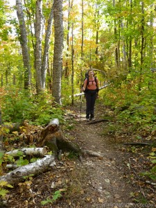 Astrid Bryce on the Superior Hiking Trail